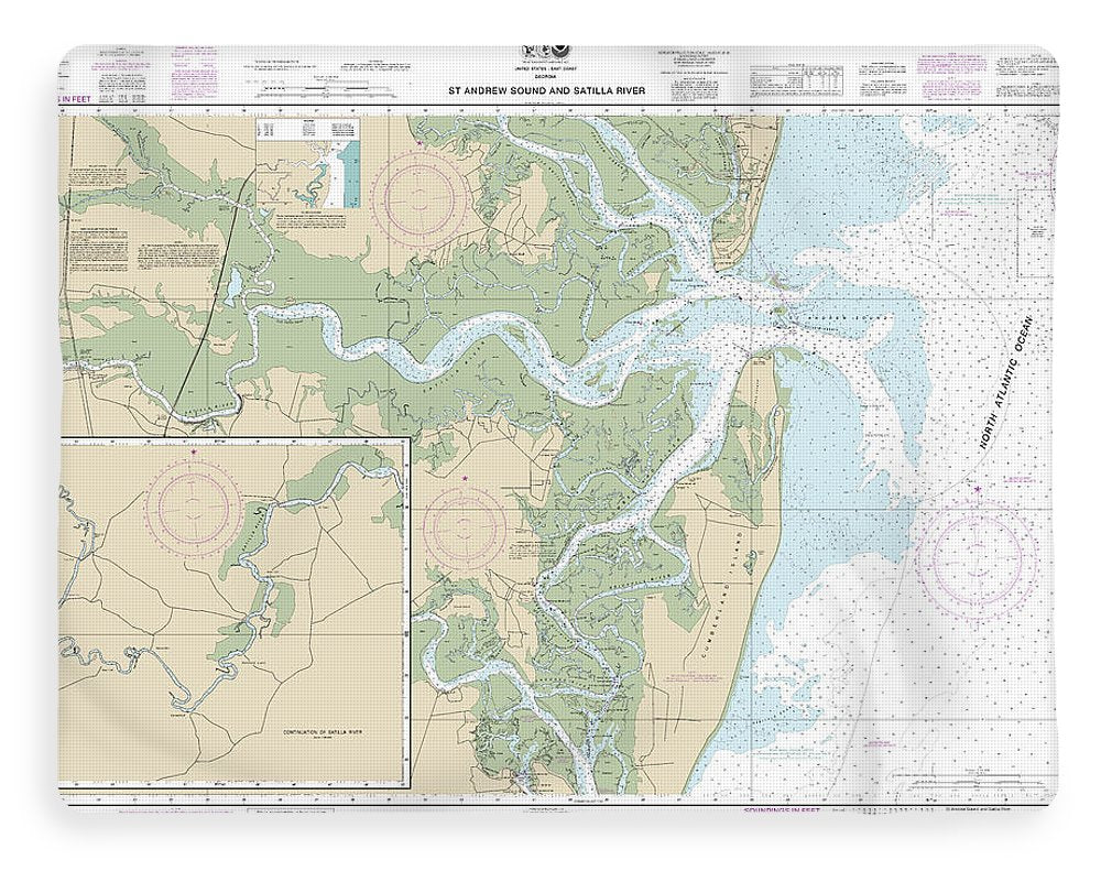 Nautical Chart-11504 St Andrew Sound-satilla River - Blanket