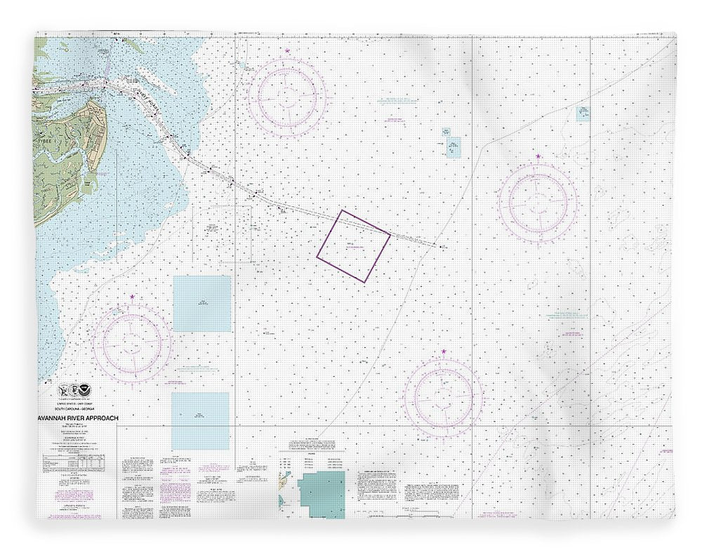 Nautical Chart-11505 Savannah River Approach - Blanket