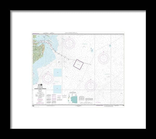 A beuatiful Framed Print of the Nautical Chart-11505 Savannah River Approach by SeaKoast