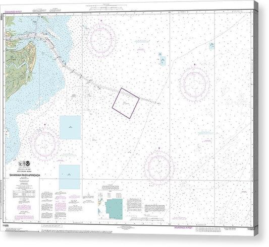 Nautical Chart-11505 Savannah River Approach  Acrylic Print