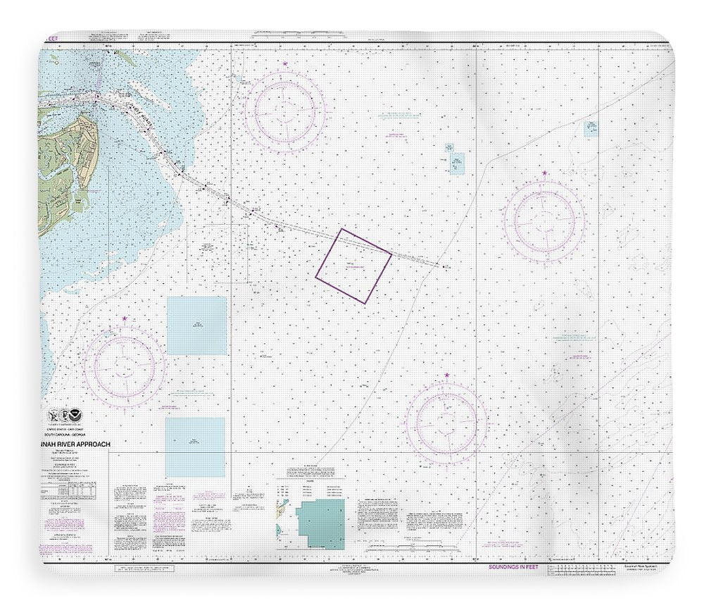 Nautical Chart-11505 Savannah River Approach - Blanket