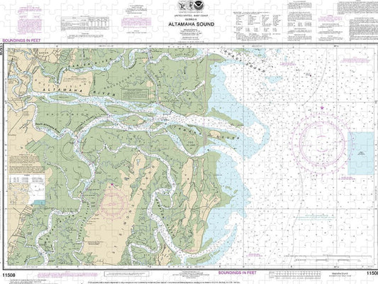 Nautical Chart 11508 Altamaha Sound Puzzle