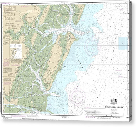 Nautical Chart-11510 Sapelo-Doboy Sounds  Acrylic Print