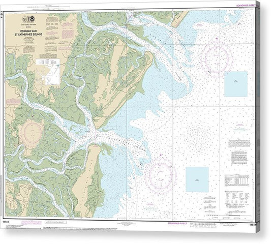 Nautical Chart-11511 Ossabaw-St Catherines Sounds  Acrylic Print