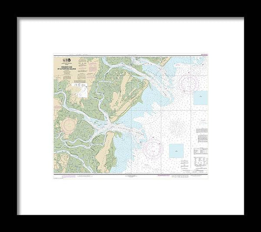 A beuatiful Framed Print of the Nautical Chart-11511 Ossabaw-St Catherines Sounds by SeaKoast