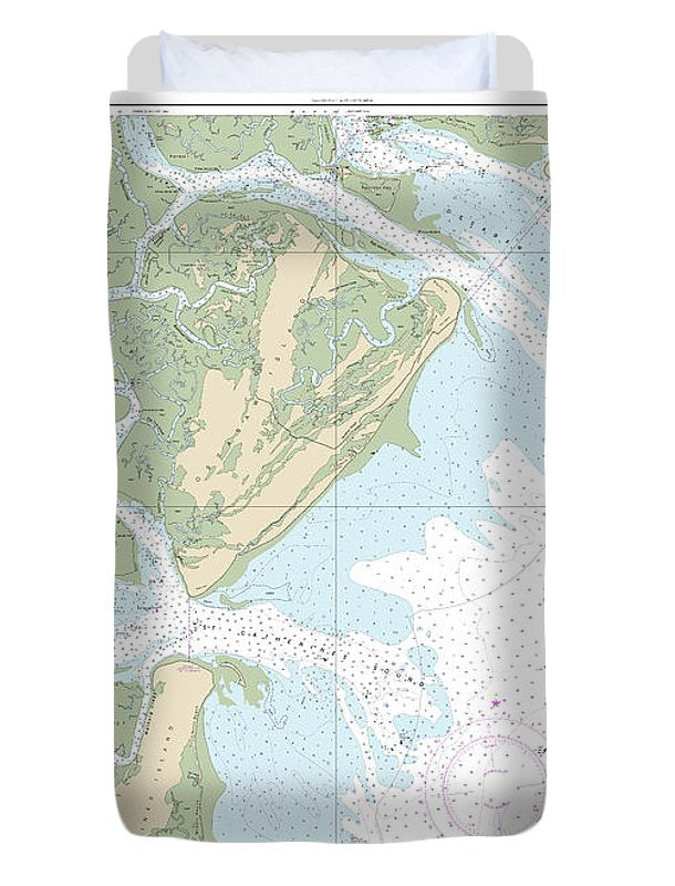 Nautical Chart-11511 Ossabaw-st Catherines Sounds - Duvet Cover