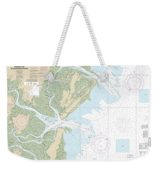 Nautical Chart-11511 Ossabaw-st Catherines Sounds - Weekender Tote Bag