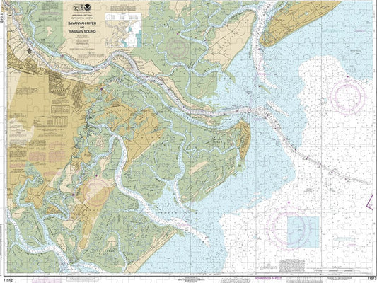 Nautical Chart 11512 Savannah River Wassaw Sound Puzzle