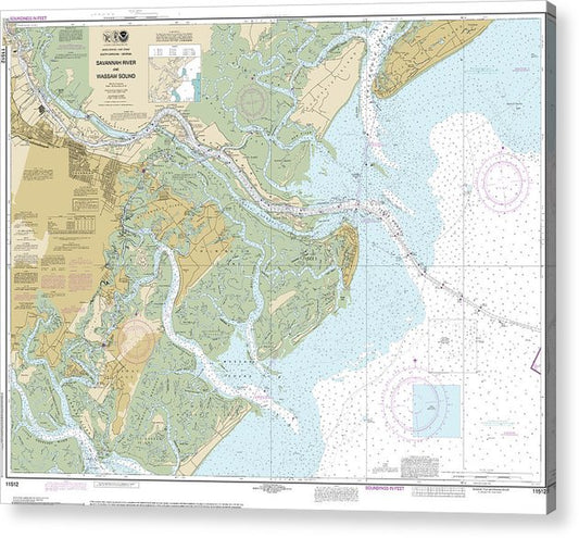 Nautical Chart-11512 Savannah River-Wassaw Sound  Acrylic Print