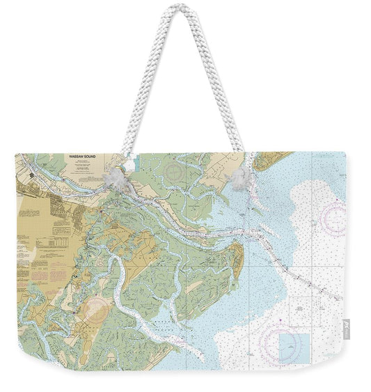 Nautical Chart-11512 Savannah River-wassaw Sound - Weekender Tote Bag