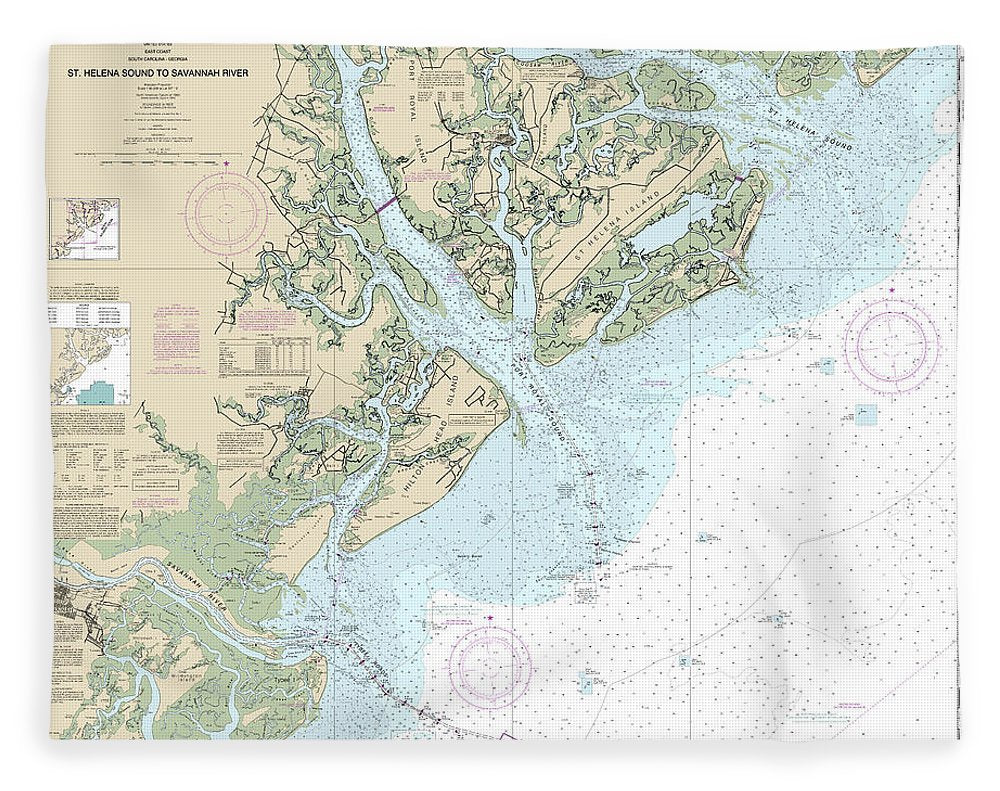 Nautical Chart-11513 St Helena Sound-savannah River - Blanket