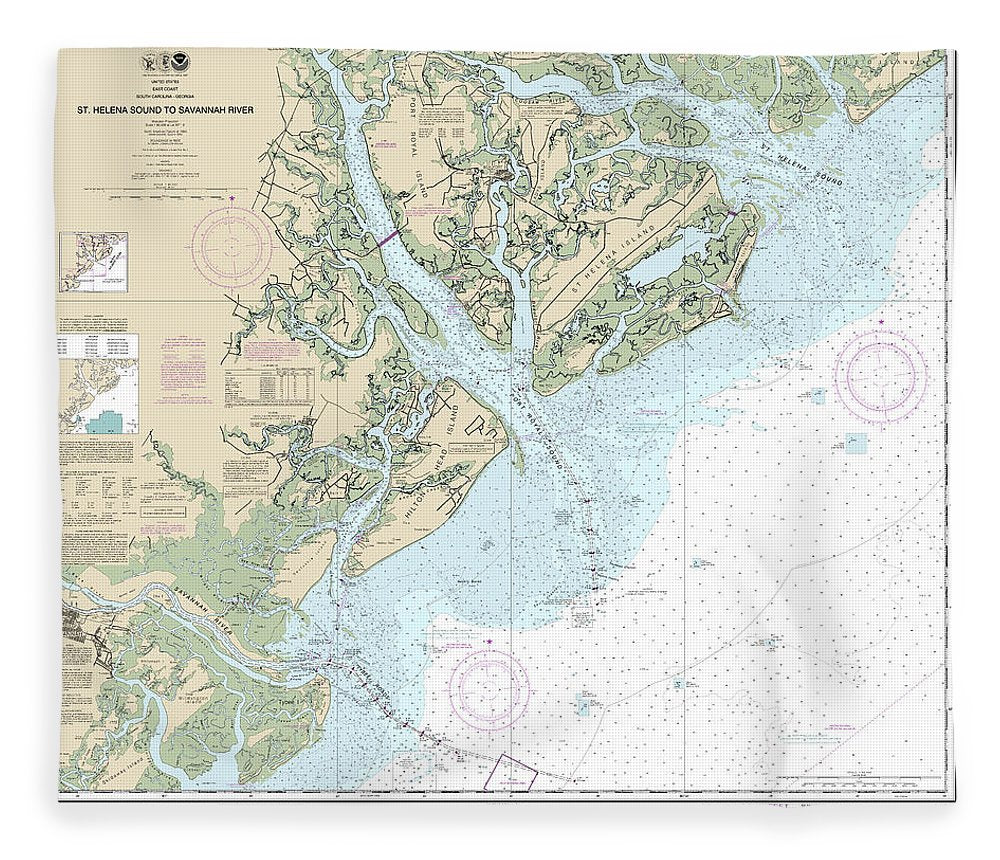 Nautical Chart 11513 St Helena Sound Savannah River Blanket
