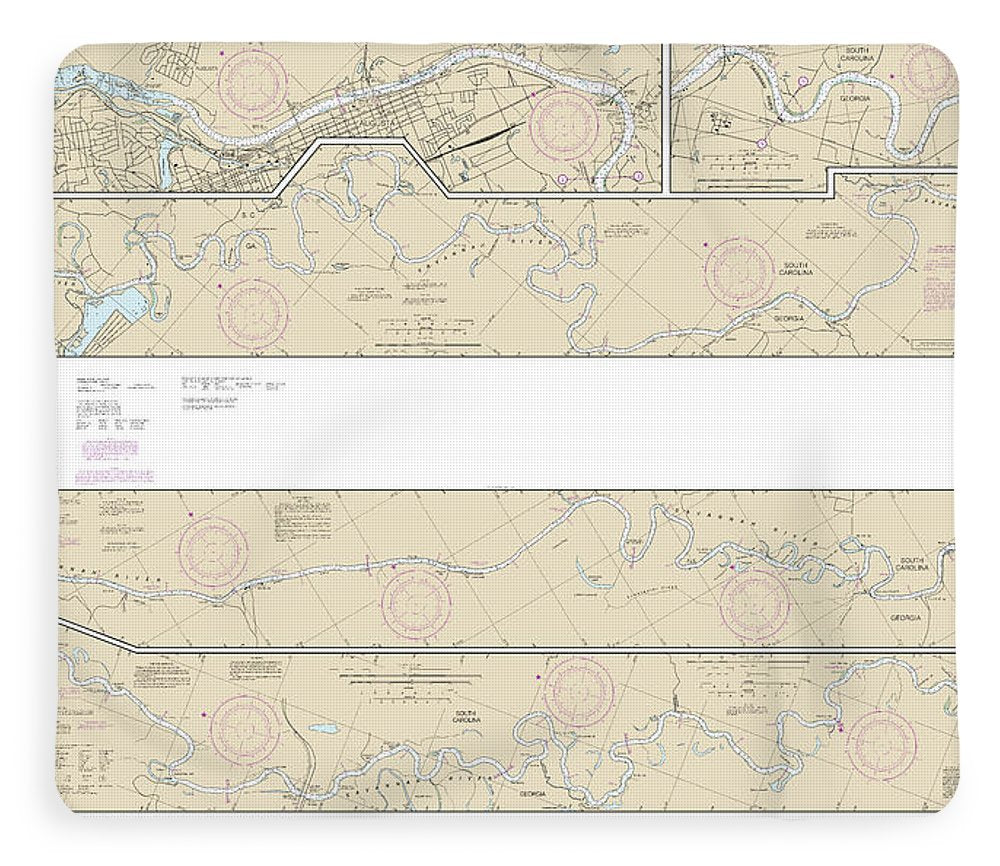 Nautical Chart-11515 Savannah River Brier Creek-augusta - Blanket