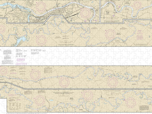 Nautical Chart 11515 Savannah River Brier Creek Augusta Puzzle