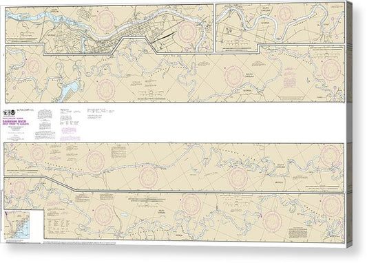 Nautical Chart-11515 Savannah River Brier Creek-Augusta  Acrylic Print