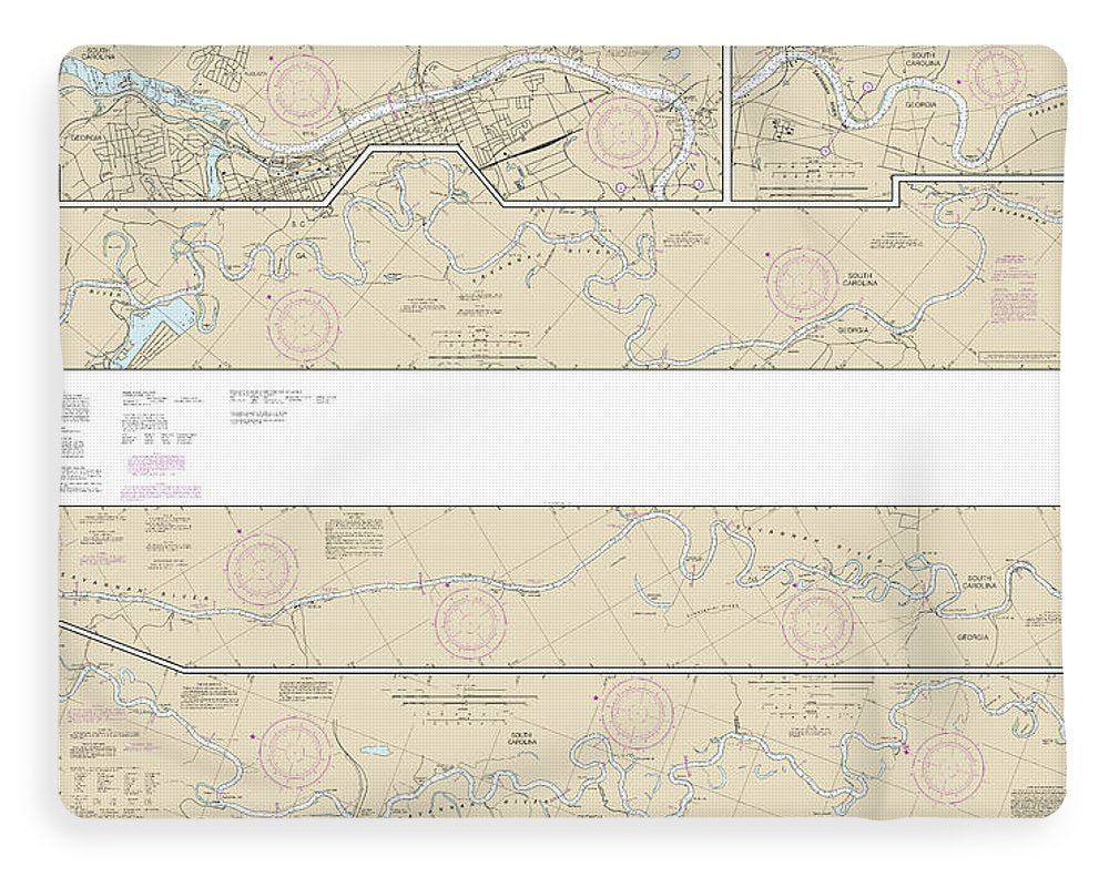Nautical Chart-11515 Savannah River Brier Creek-augusta - Blanket