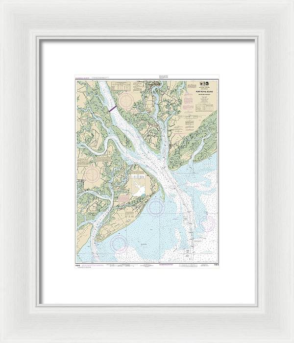 Nautical Chart-11516 Port Royal Sound-inland Passages - Framed Print