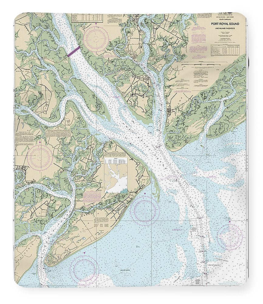 Nautical Chart-11516 Port Royal Sound-inland Passages - Blanket