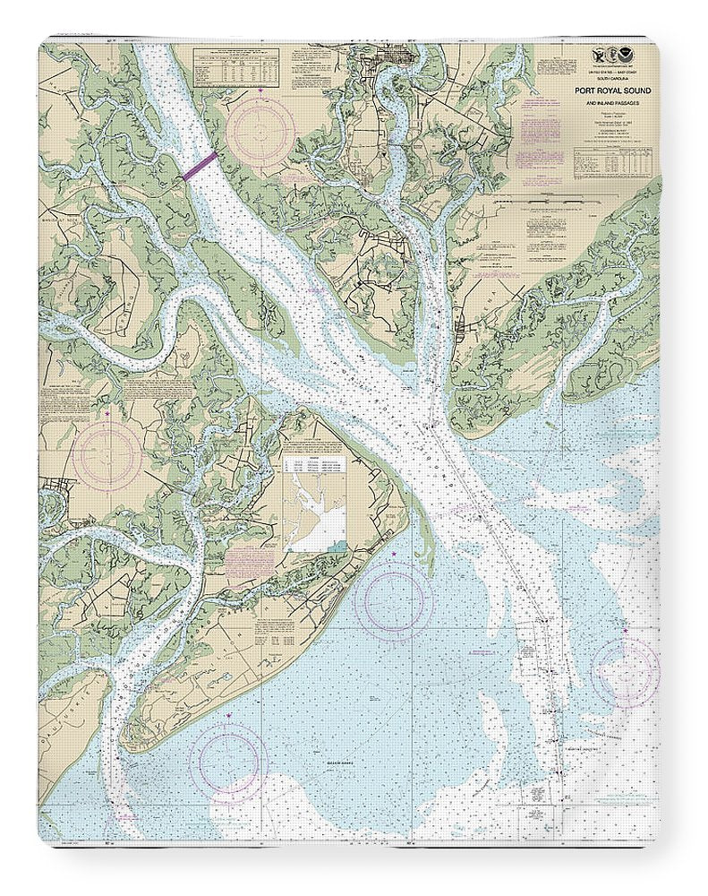 Nautical Chart-11516 Port Royal Sound-inland Passages - Blanket
