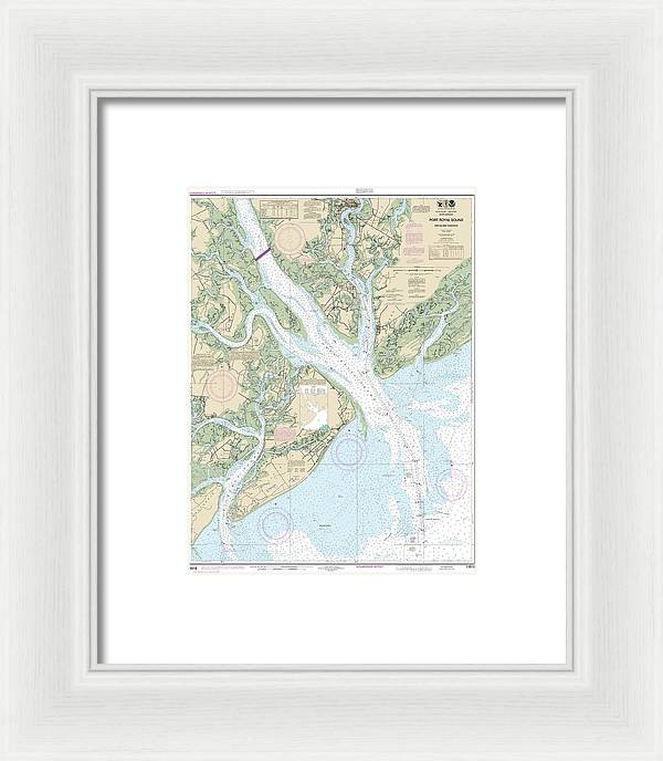 Nautical Chart-11516 Port Royal Sound-inland Passages - Framed Print