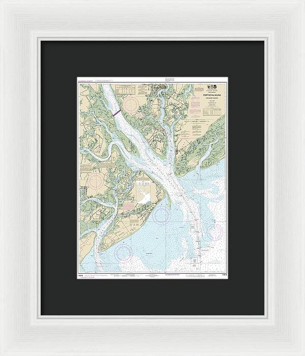 Nautical Chart-11516 Port Royal Sound-inland Passages - Framed Print