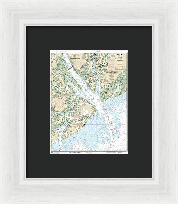 Nautical Chart-11516 Port Royal Sound-inland Passages - Framed Print