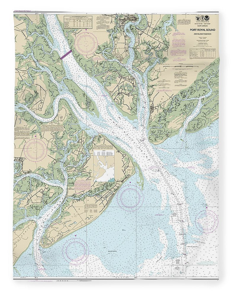 Nautical Chart-11516 Port Royal Sound-inland Passages - Blanket