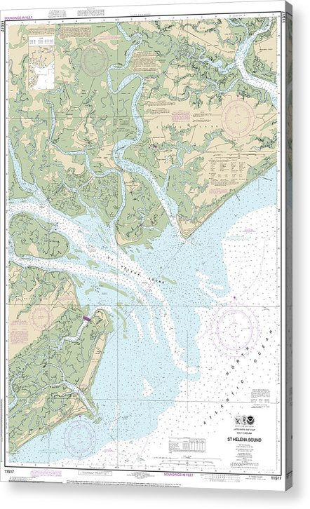 Nautical Chart-11517 St Helena Sound  Acrylic Print