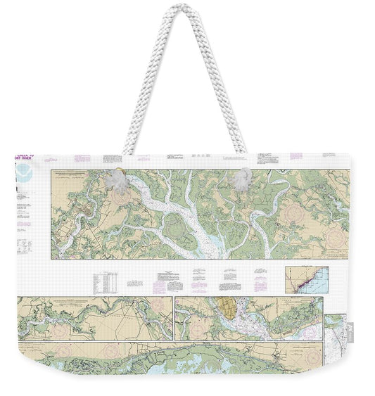 Nautical Chart-11518 Intracoastal Waterway Casino Creek-beaufort River - Weekender Tote Bag