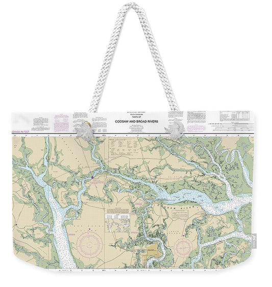 Nautical Chart-11519 Parts-coosaw-broad Rivers - Weekender Tote Bag