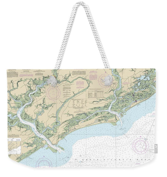 Nautical Chart-11522 Stono-north Edisto Rivers - Weekender Tote Bag