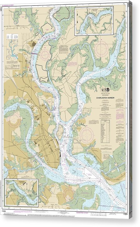 Nautical Chart-11524 Charleston Harbor  Acrylic Print