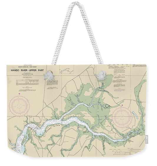 Nautical Chart-11526 Wando River Upper Part - Weekender Tote Bag
