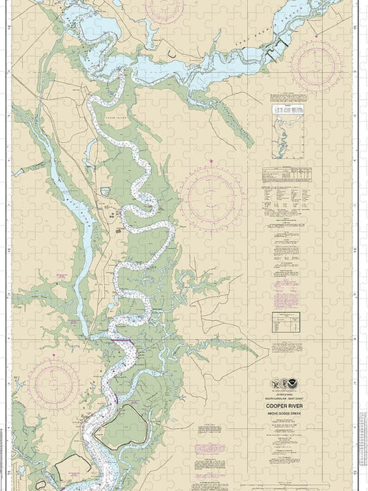Nautical Chart 11527 Cooper River Above Goose Creek Puzzle