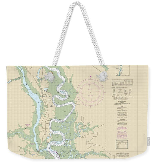 Nautical Chart-11527 Cooper River Above Goose Creek - Weekender Tote Bag