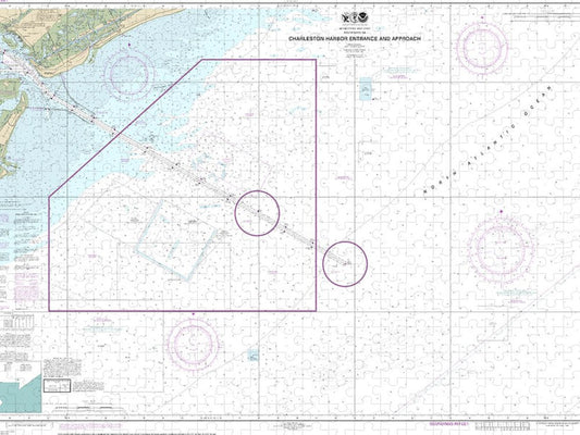 Nautical Chart 11528 Charleston Harbor Entrance Approach Puzzle