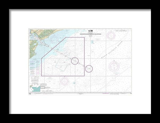 A beuatiful Framed Print of the Nautical Chart-11528 Charleston Harbor Entrance-Approach by SeaKoast