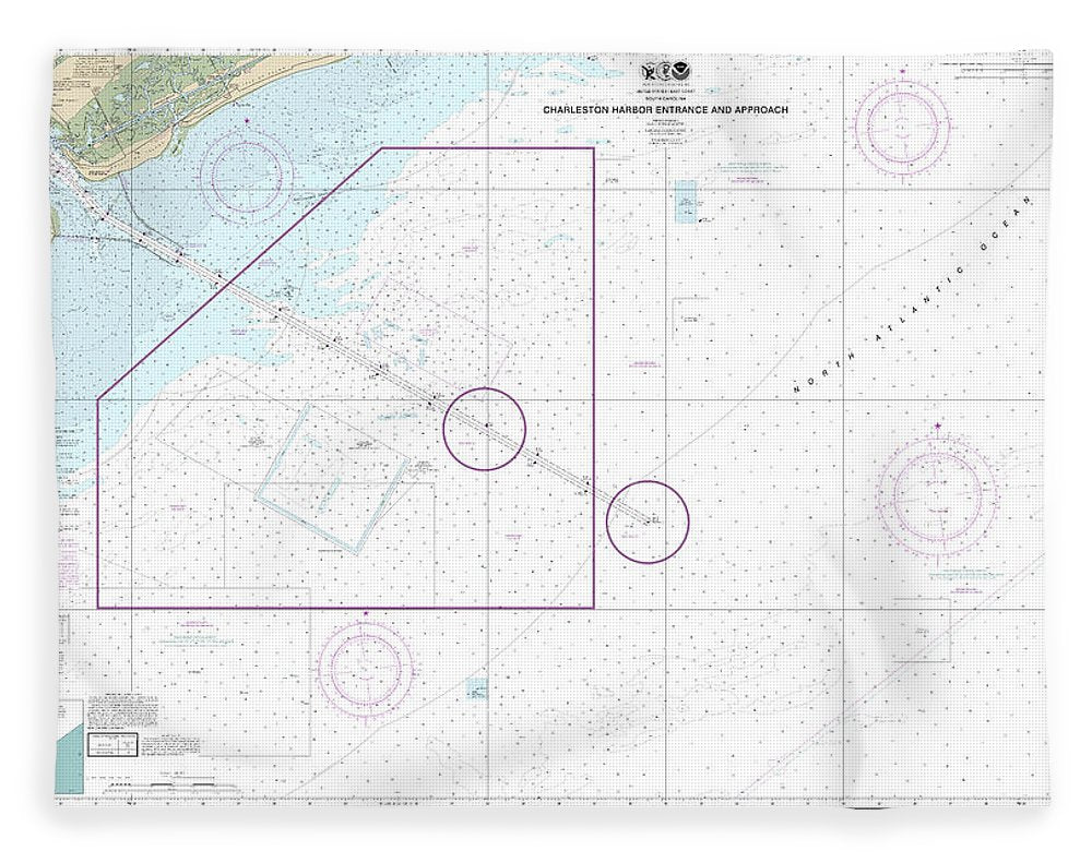 Nautical Chart-11528 Charleston Harbor Entrance-approach - Blanket