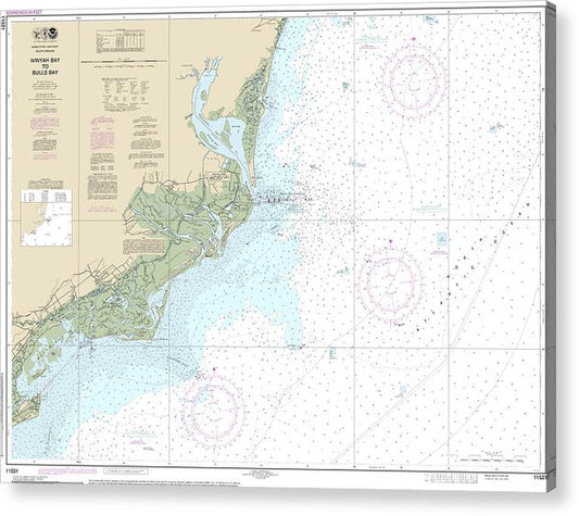 Nautical Chart-11531 Winyah Bay-Bulls Bay  Acrylic Print