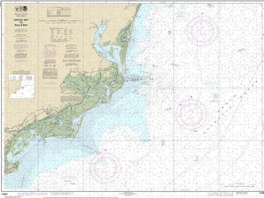 Nautical Chart 11531 Winyah Bay Bulls Bay Puzzle