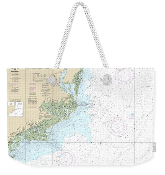 Nautical Chart-11531 Winyah Bay-bulls Bay - Weekender Tote Bag