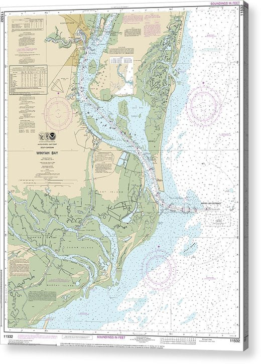 Nautical Chart-11532 Winyah Bay  Acrylic Print
