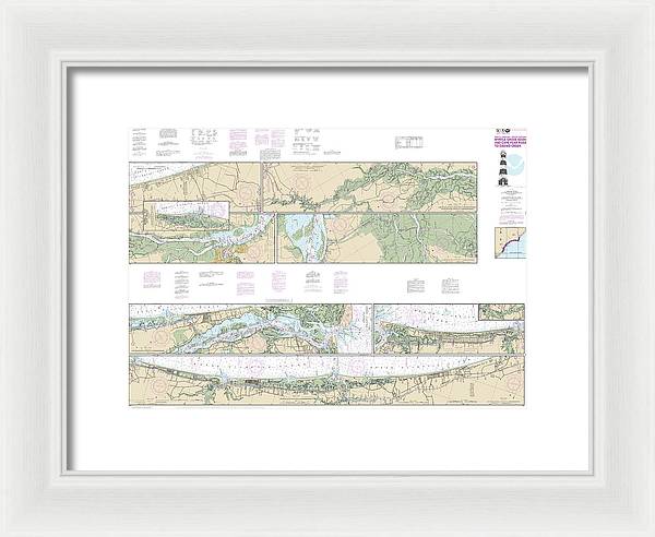 Nautical Chart-11534 Intracoastal Waterway Myrtle Grove Sound-cape Fear River-casino Creek - Framed Print