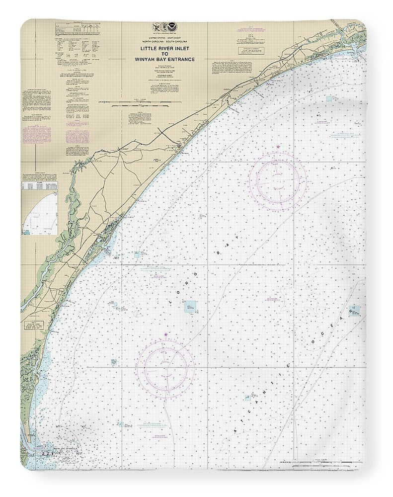 Nautical Chart-11535 Little River Lnlet-winyah Bay Entrance - Blanket