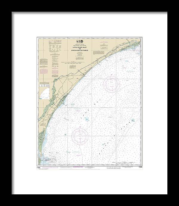 Nautical Chart-11535 Little River Lnlet-winyah Bay Entrance - Framed Print