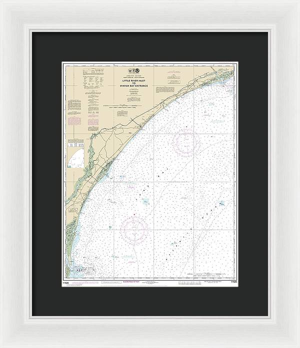 Nautical Chart-11535 Little River Lnlet-winyah Bay Entrance - Framed Print