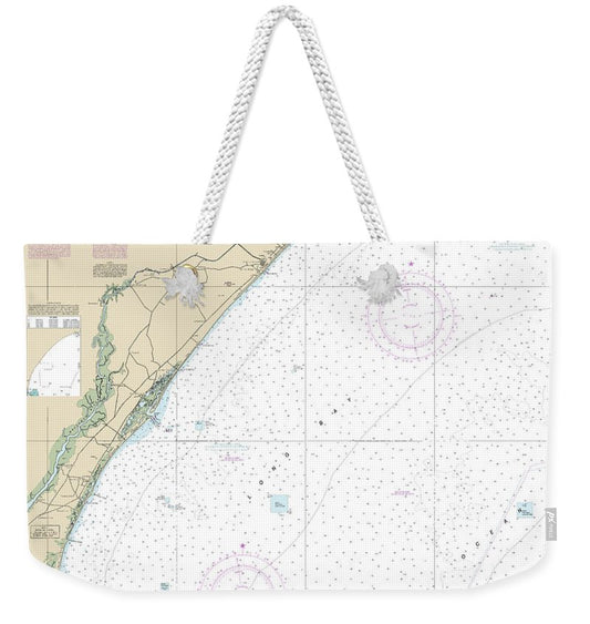 Nautical Chart-11535 Little River Lnlet-winyah Bay Entrance - Weekender Tote Bag