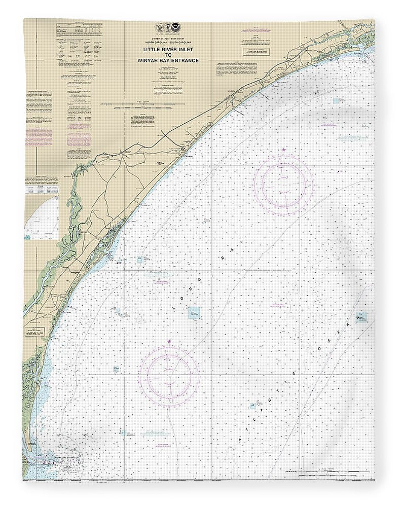 Nautical Chart-11535 Little River Lnlet-winyah Bay Entrance - Blanket