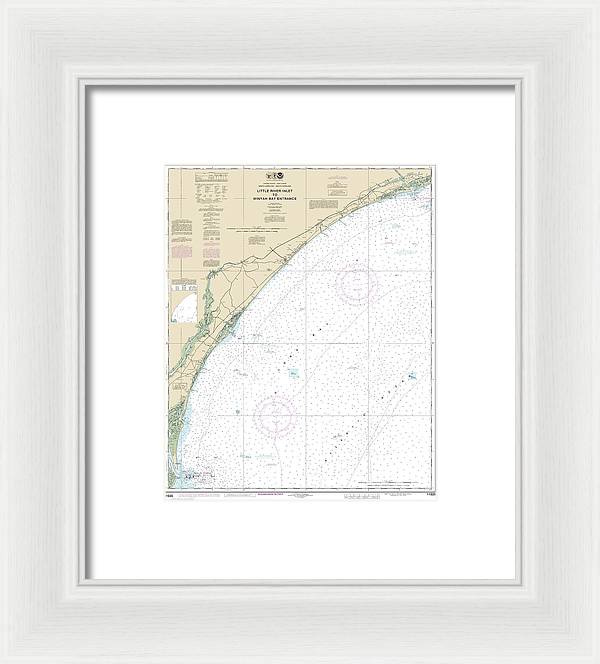 Nautical Chart-11535 Little River Lnlet-winyah Bay Entrance - Framed Print