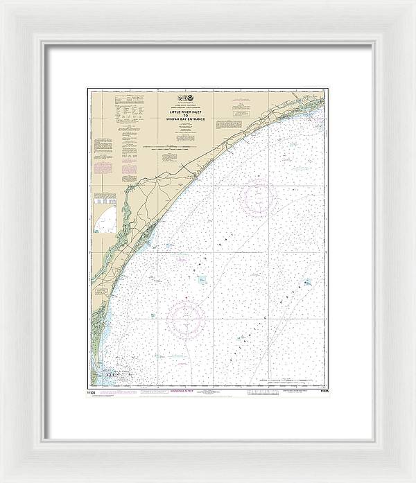 Nautical Chart-11535 Little River Lnlet-winyah Bay Entrance - Framed Print